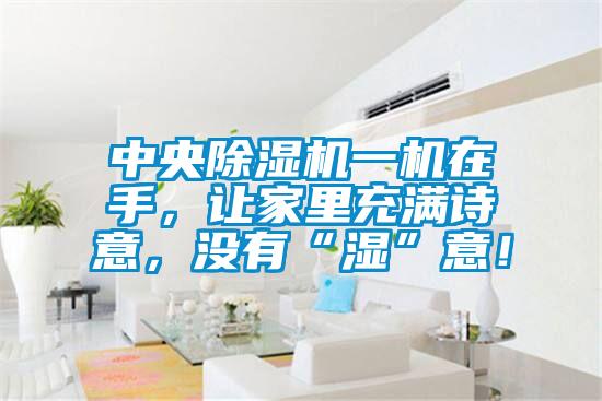 中央除濕機一機在手，讓家里充滿詩意，沒有“濕”意！
