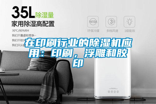 在印刷行業的除濕機應用：印刷，浮雕和膠印