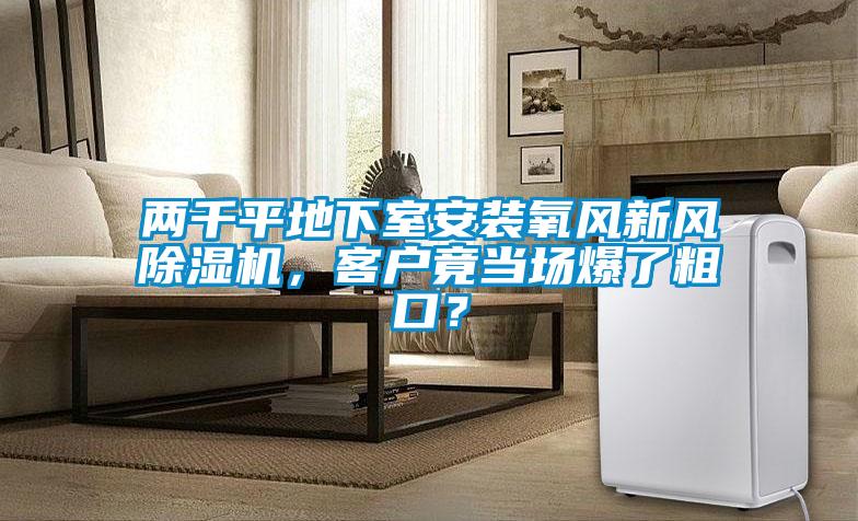 兩千平地下室安裝氧風新風除濕機，客戶竟當場爆了粗口？