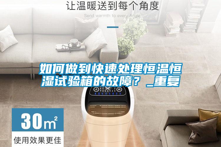 如何做到快速處理恒溫恒濕試驗箱的故障？_重復(fù)