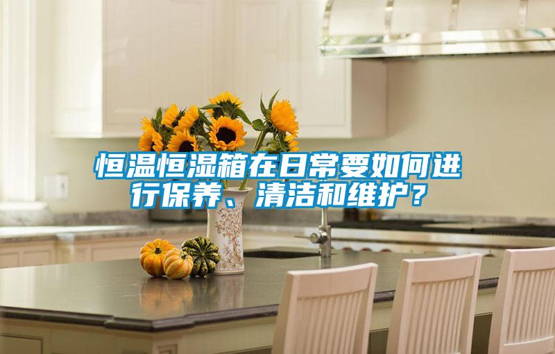 恒溫恒濕箱在日常要如何進行保養、清潔和維護？